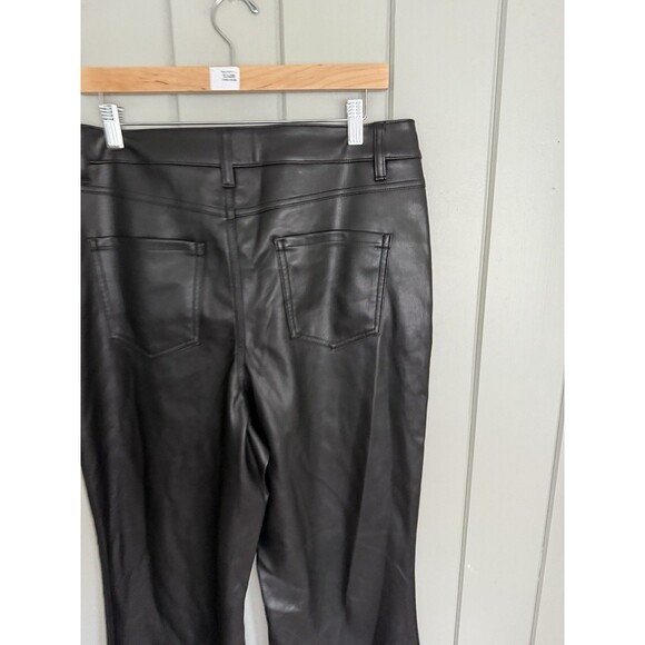 NWT INC International Concepts Pants Black Faux Leather Boot Cut Size 16 NEW - Picture 4 of 6